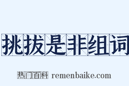 挑拔是非组词是什么意思的图片